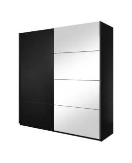 Шкаф-купе из массива 2D «Beta» 22W016 typ 56 57 58 Черный/Зеркало