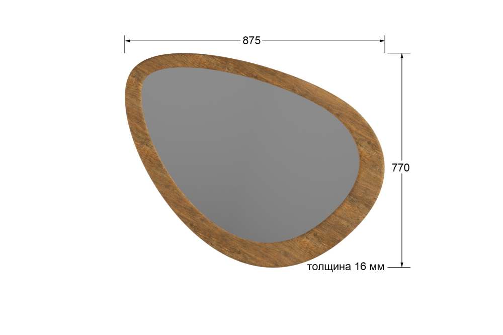 Зеркало «Телфорд вью» Дуб американский размеры