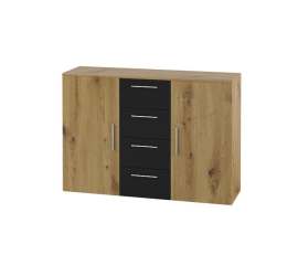 Комод для книг «Vera» 2D4S 22RCDH typ 26 Дуб Artisan/Черный